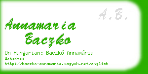 annamaria baczko business card